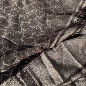 Gucci Brown and Gold Shawl